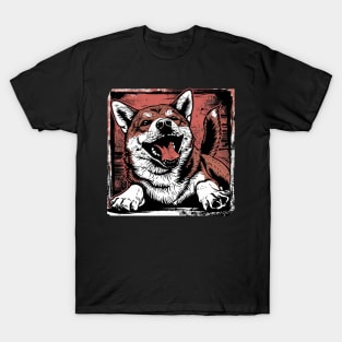 Retro Art Shiba Inu Dog Lover T-Shirt